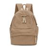Schoolbag Backpack Corduroy Ladies Large Capacity Leisure Bag Student Bag Travel To Work Multi-pocket Lightweight