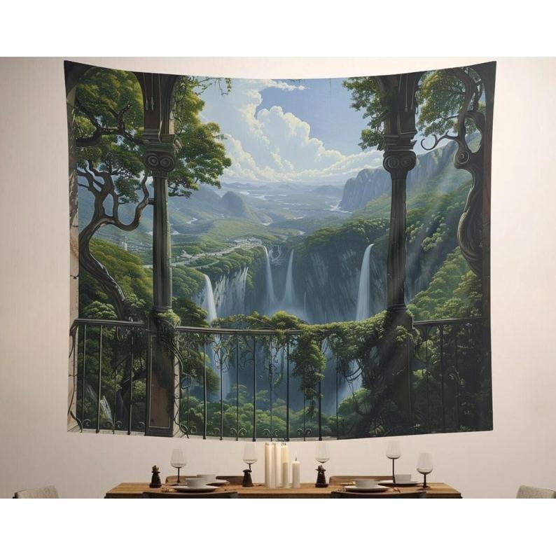 Fantasy Waterfall tapestry 75x100