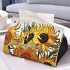 Black Leather Tissue Box Napkin Holder Car Tissue Box Home Living Room Holder Case Storage Hotel Household Home Storage