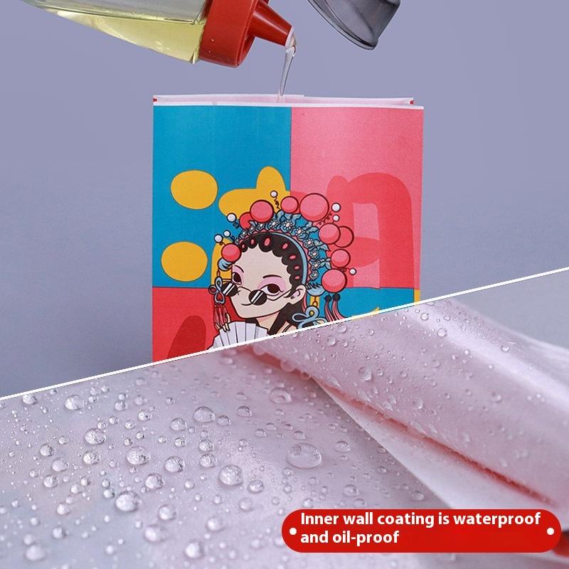 90/100 szt. Papierowa torba odporna na tłuszcz Nieprzywierająca torba do pakowania żywności Frytki Kanapka Naleśnik Burger Papierowa torba odporna na tłuszcz Narzędzie kuchenne