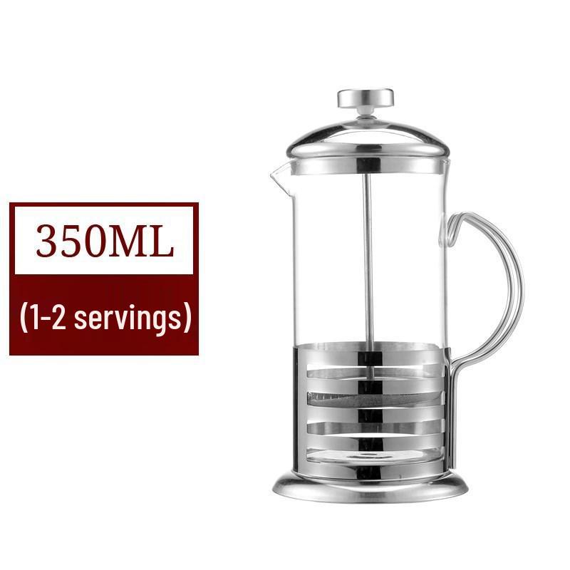

Glass French Press Coffee & Tea Maker with Built-in Frother