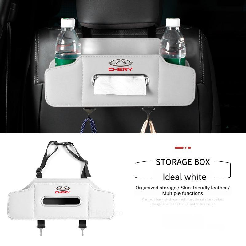 

Car Rear Seat Storage Box Tissue Box With Cup Holder Accessories For Chery Tiggo 7 8 4 6 Pro 3X Arrizo 3 Omoda 5 FX QQ Styling білий