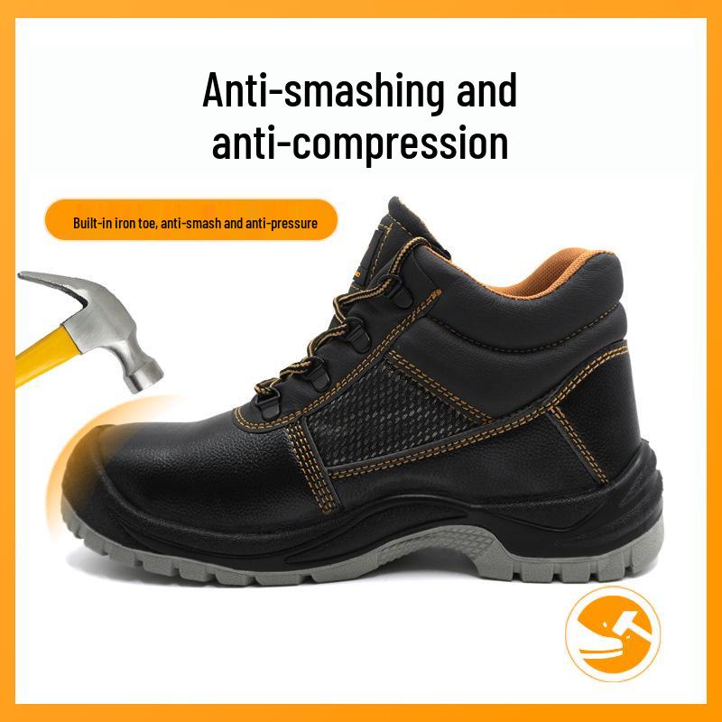Yinghao Men's Safety Shoes: Durable, Anti-Smash, Anti-Puncture, Wear-Resistant Footwear for Construction Workers