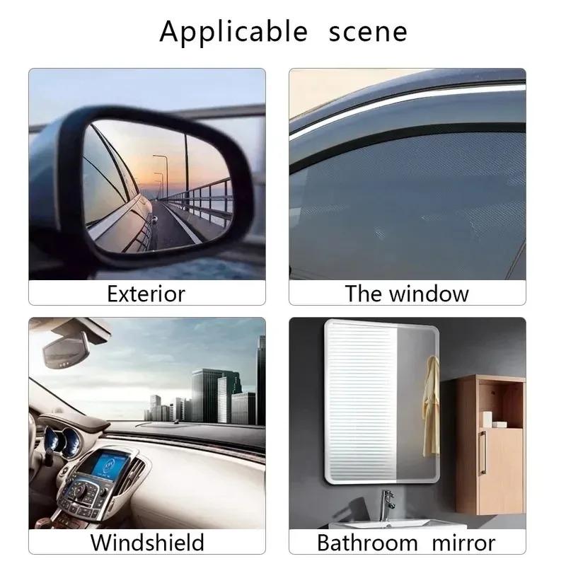 Waterproof Car Rearview Mirror Film Nano Rainproof Transparent Protective Sticker Universal Rearview Mirrors Anti-Fog Stickers