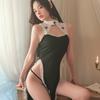 Sexy Lingerie Sexy Nun Suit Hot Hollow Temptation High Split Skirt Cosplay Pajama Set Long