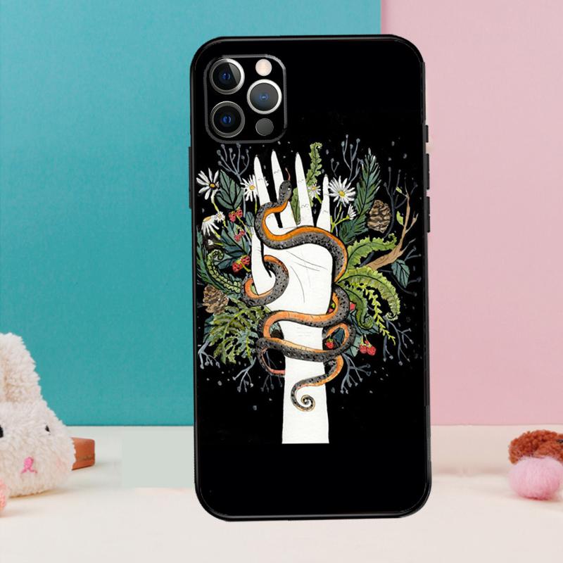 

Hand Snake Phone Case For iPhone 17 Air 16 15 14 13 11 12 Pro Max 12 13 mini 15 16 Plus 16e Cover Coque iPhone 14Pro MAX