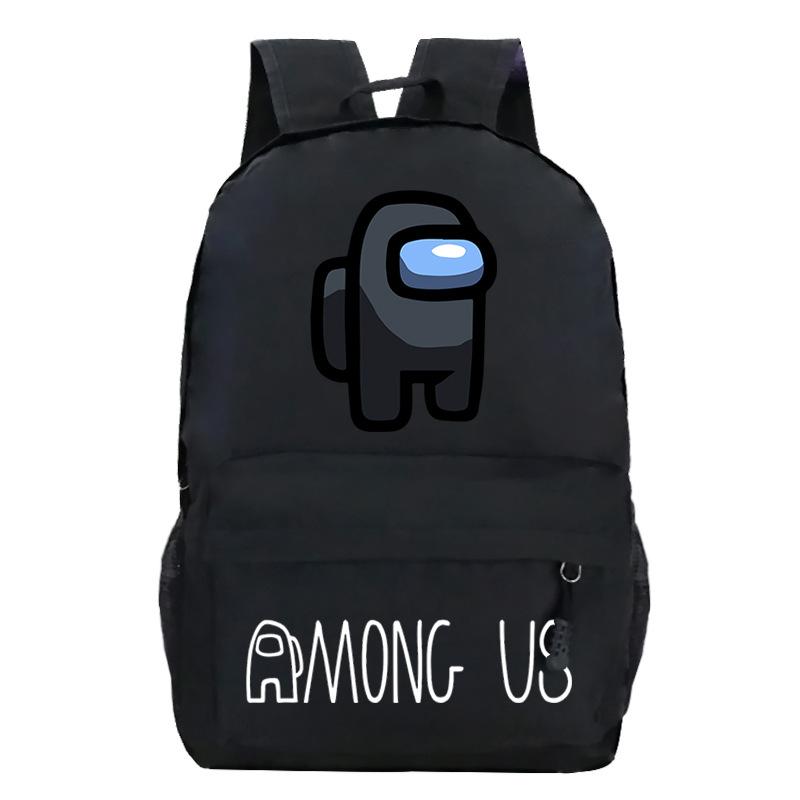 Among Us Game Merchandise Cartoon Print Student Bag + Oblique Span Bag + Shoulder Bag Combination
