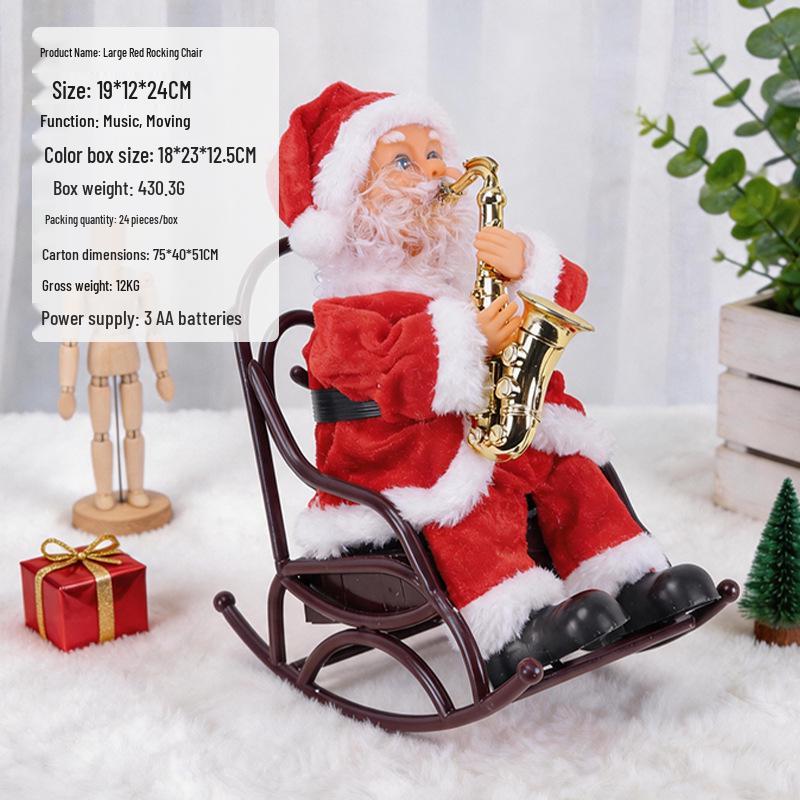 Electric Climbing Ladder Santa Claus Toy for Kids' Christmas Decoration