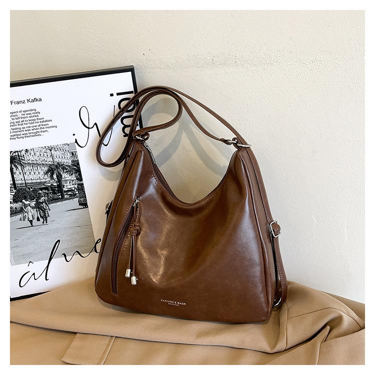 Large Capacity Women s Tote Bag Fashionable Minimalist Double Shoulder Bag Retro Casual Single Shoulder Bag Spring Style