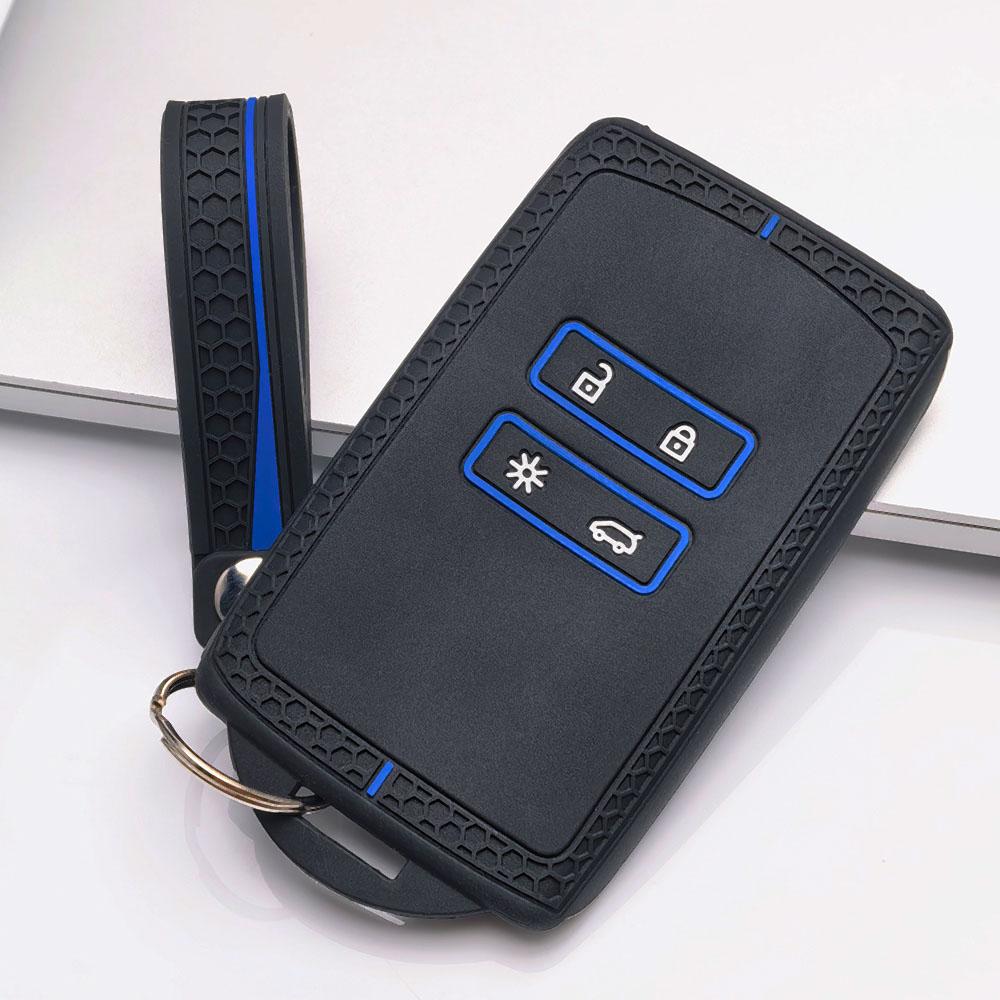 Sleutelhoes voor Renault Koleos Kadjar Arkana Clio Megane Captur Zoe Scenic met Sleutelhanger Krasbestendige Beschermer Schokbestendige Bescherming Zachte Grip Textuur
