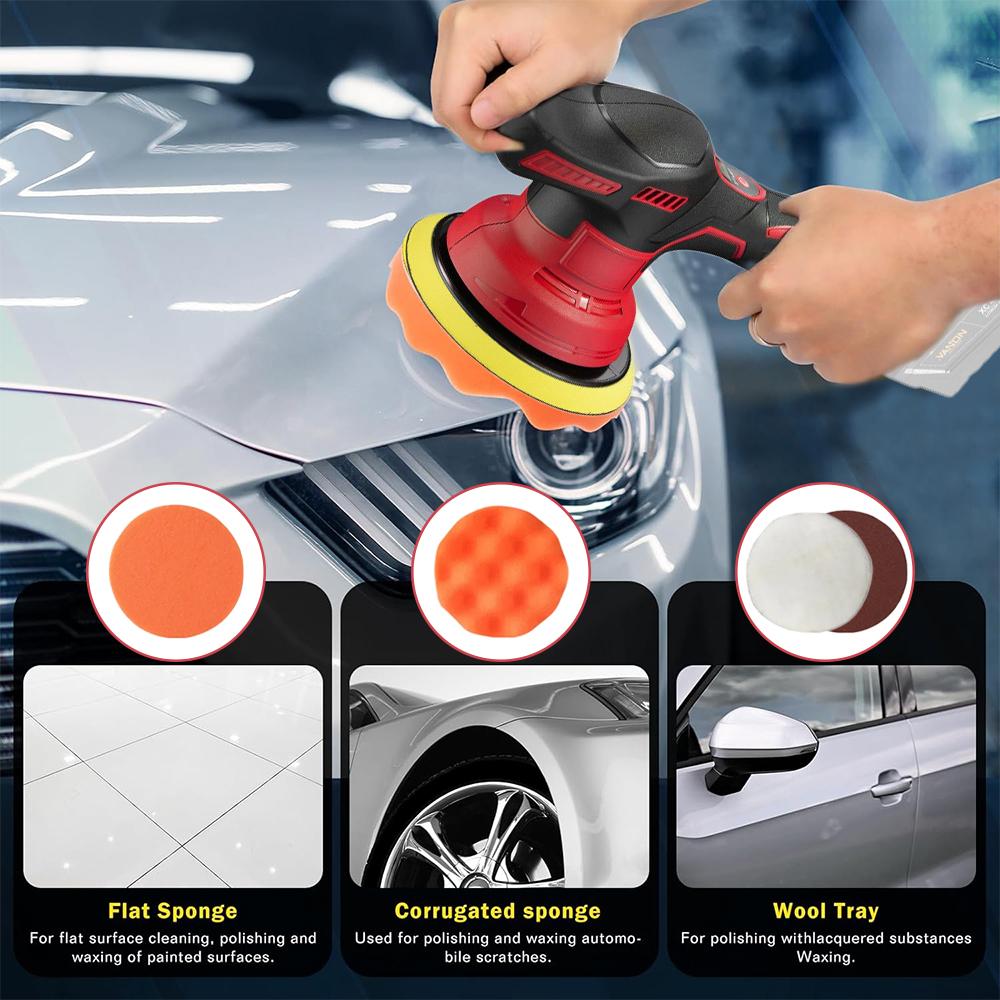 Polishing Machine Cordless Car Polisher Automobile Electric Waxing Repairing Wireless Sander Polish for Milwaukee Makita Battery