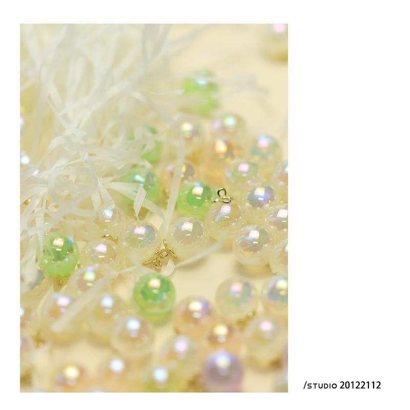 Esstudió Colorful Pearl Metal Cheongsam Button Top