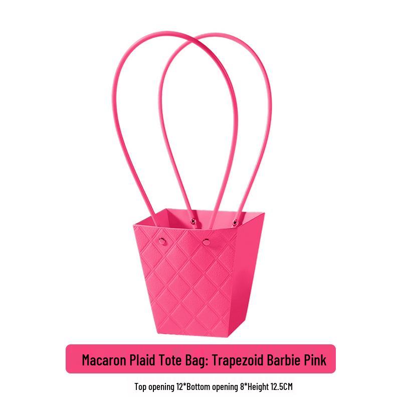Macaron Flower Arrangement Tote - DIY Waterproof Paper Bag for Bouquets and Gift Packaging