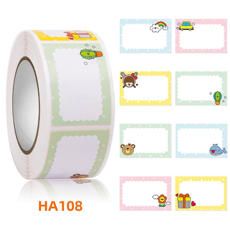 350 Cartoon-Namensaufkleber für Kinder – Selbstklebend für die Schule