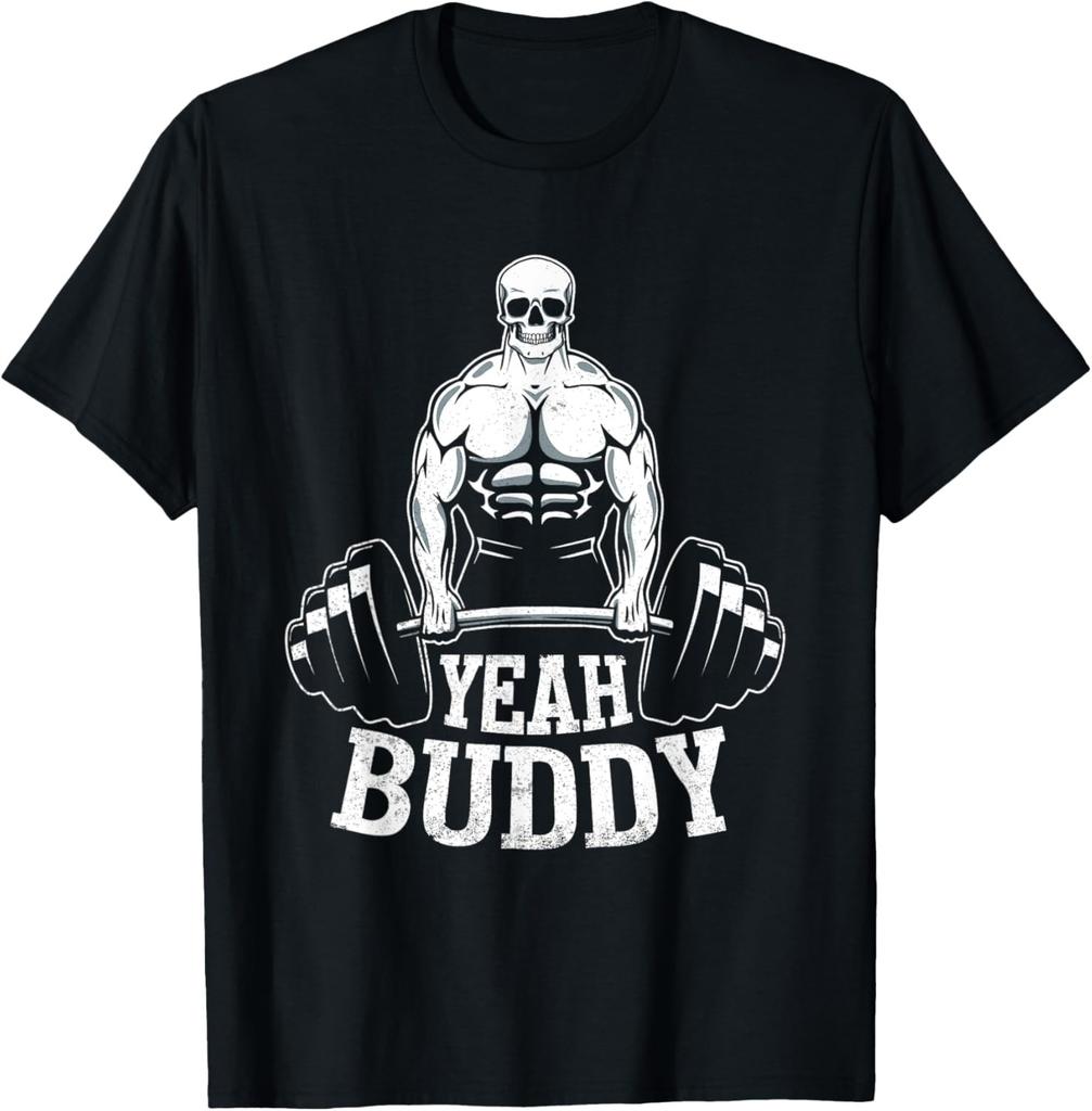 Yeah Buddy Tshirt Novelty Weightlifting T-Shirt Mens Fitness T-Shirt