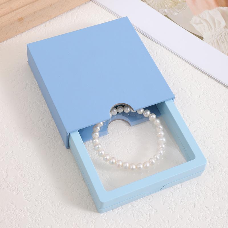 Transparente schwebende Display-Boxen Elastische PE-Folie Schmuckverpackungsbox Schmuck Halskette Ring Dichtungs-Antioxidans Sammlerstück Aufbewahrungsbox 10 Stück