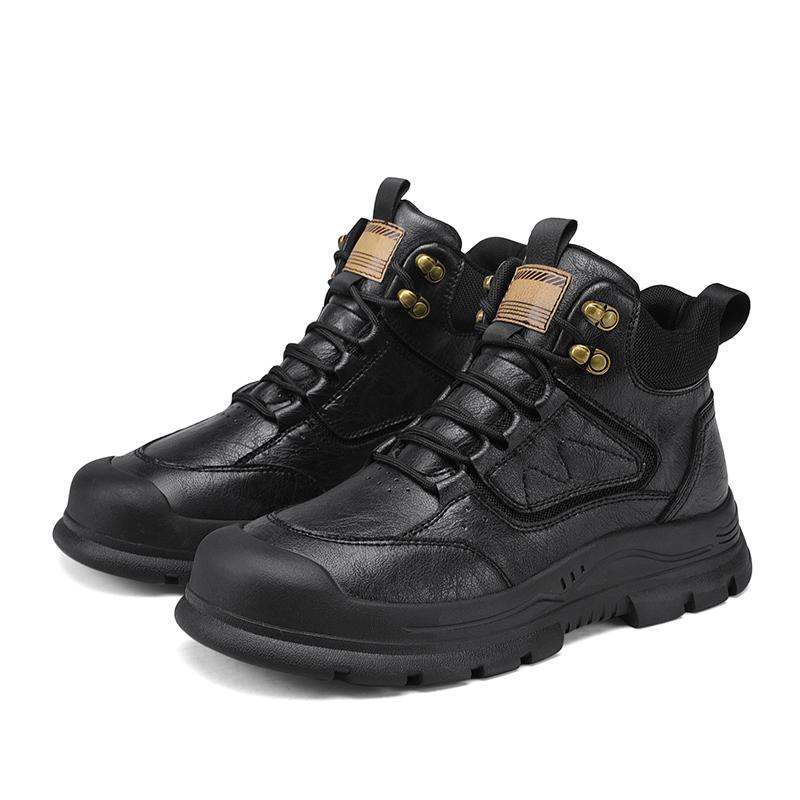 

Модная повседневная осенне-зимняя мужская обувь Удобный повседневный стиль дизайна Уличные мотоциклетные походные Классические черные взрослые ботинки Горячие 39 чёрный