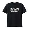 I M Just A Kid and Life Is Nightmare T Shirt Vintage Washed Unisex Top For Everyday Wear Homme Fashion Streetwear Graphic
