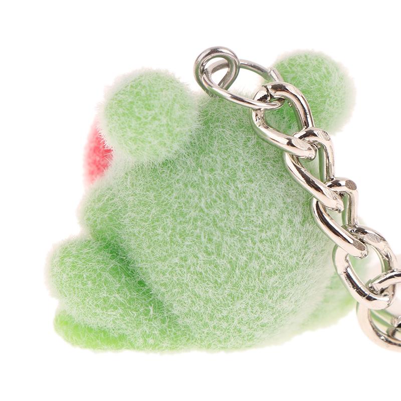 1 Stück Flauschiger Niedlicher Liebe Frosch DIY Handykette Taschenanhänger Ohrringe Autoanhänger