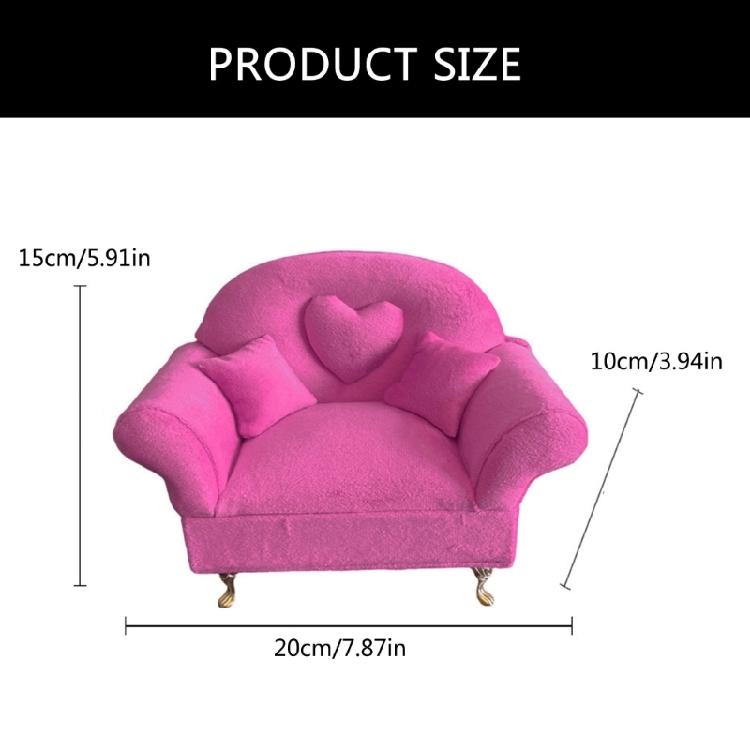Stylish Plush Jewelry Display Stand Elegant Plush Jewelry Case European Style Mini Chair for Ring Earring Display