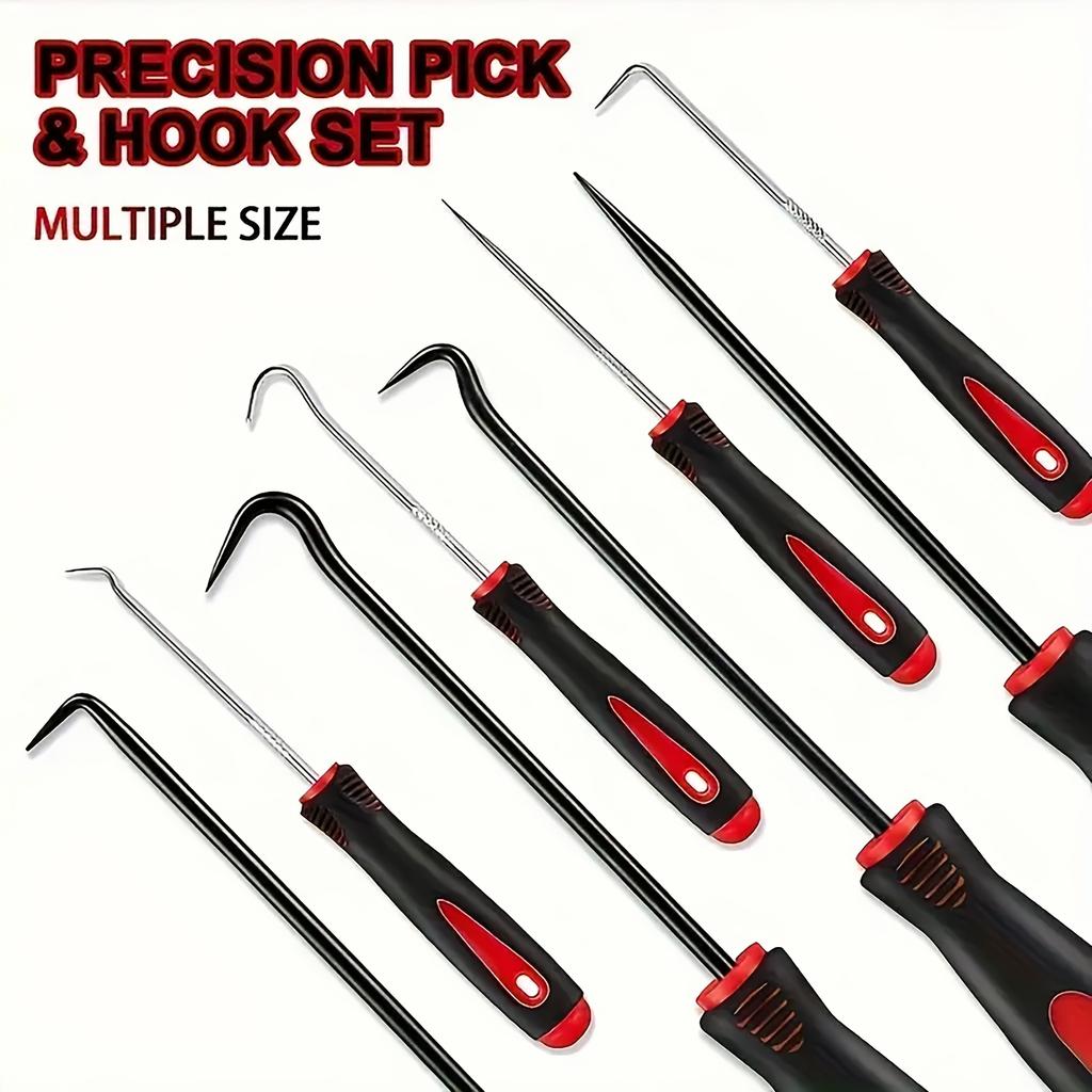 4pcs/10pcs Precision Pick and Hook Set, Car Auto Oil Seal, O-Ring Seal Gasket, Pick Hook Puller Remover Precision Hook and Pick Set