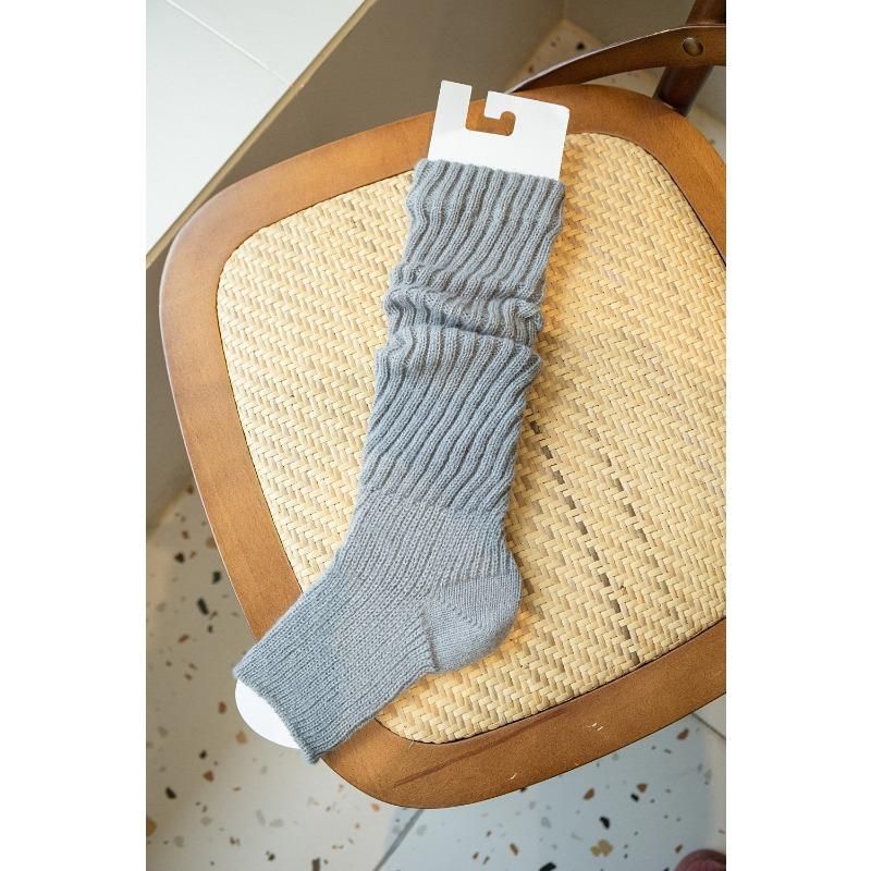 Women's Autumn and Winter Sock-like Stockings, Extended Thigh-high Knitted Socks, Thickened Snow Boots, Warm and Cold-proof Calf Socks