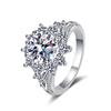3CT/10CT D Color Moissanite Ring For Women 100%   CopperAU750 Plated Engagement Wedding Bride Diamond Rings with GRA