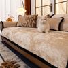 Straight Row Thickened Plush Sofa Cover Cloth Towel New Anti Slip High-end Feeling Sofa Cushion Autumn and Winter Simple Style