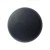 Custom PU Leather Tea Coasters with Hand-Sewn Edges and Insulation Pad, Featuring Your Enterprise Logo.
