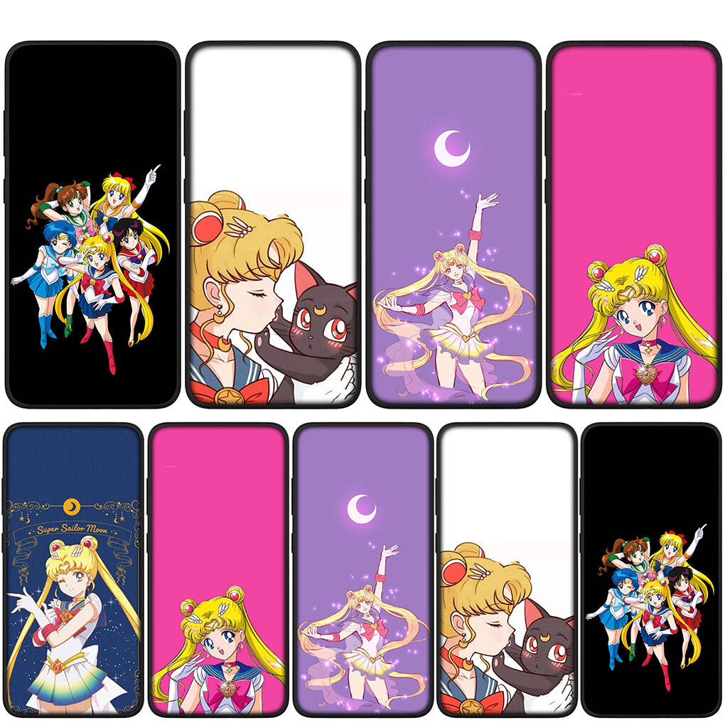 Cover for iPhone 17 16 15 Xiaomi Poco Redmi Note 14 13 12 11 Pro Max 9 16e Samsung Galaxy S25 S24 S23 OPPO Huawei Sailor Cartoon Moon Phone Case