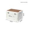 Side Door Wheels Folding Box Camping Outdoor Wooden Lid Storage Trunk for Clothes Books Stall Box Organizer