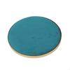 Jewelry Display Tray Round with Metal Rim Soft for Boutique Counter