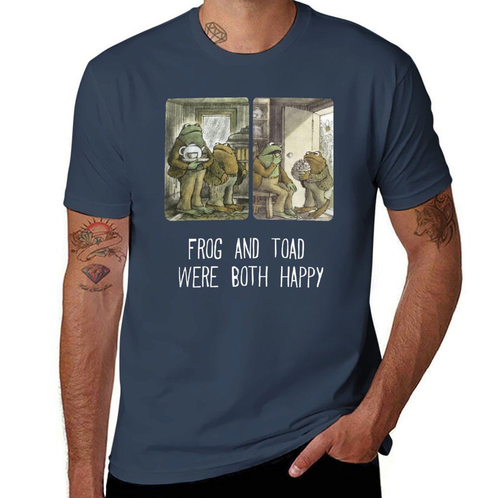 Frog And Toad Were Both Happy Tshirt Tough Fabric Work Tee S