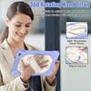 iPad 10.2 Contrast Shoulder Strap Case: 360° Rotating, Dual-Layer, Silicone Protective Cover for iPad 9/8/7