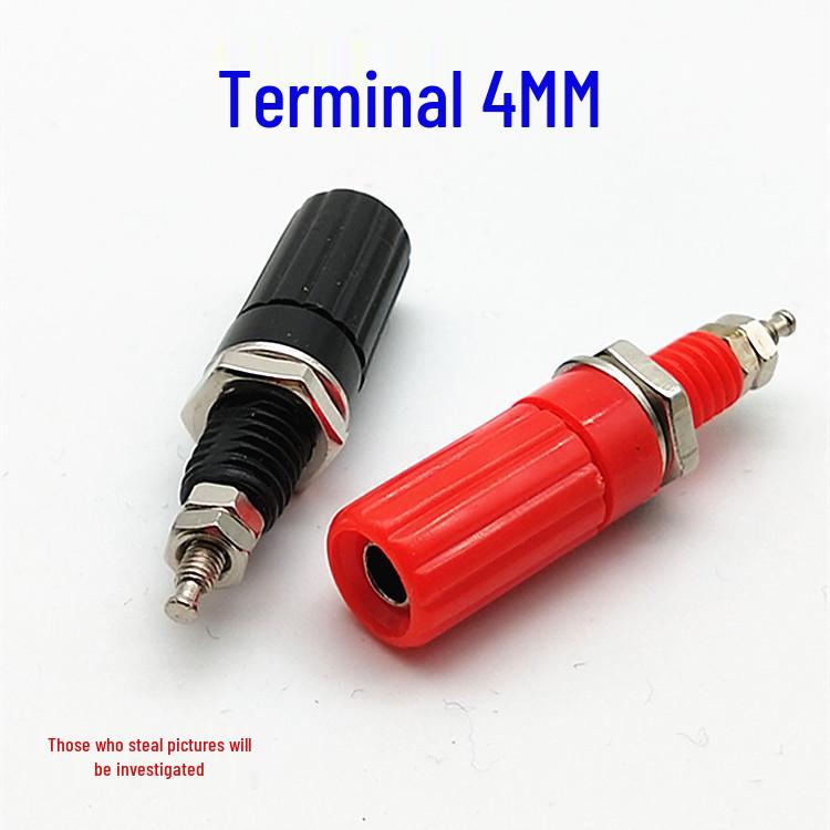 Nickel-Plated 4mm Banana Jack Audio Speaker Terminal Connector красный