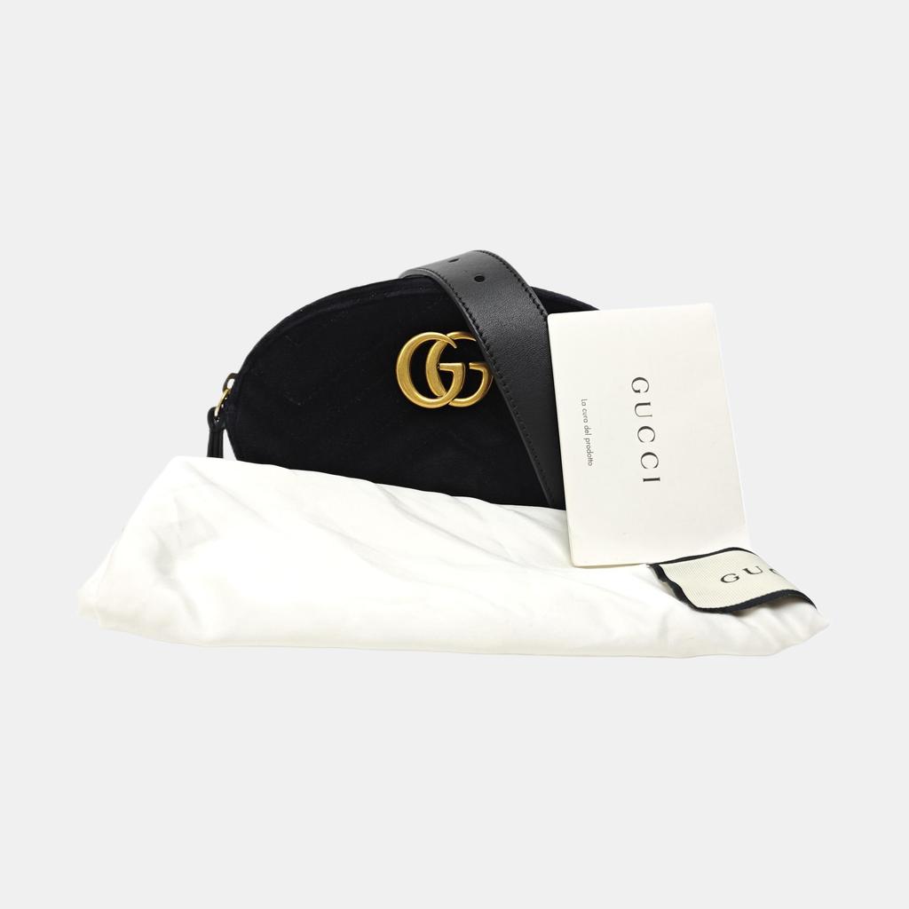 [Gebraucht] Marmont Gold Logo gesteppte Samt Brusttasche - Sehr Gut #1XU6QJ8