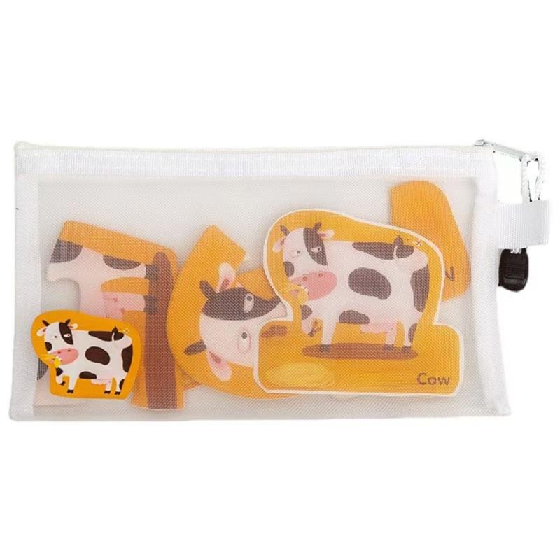 Breathable Zippered Mesh Organizers Pouch For Building Blocks Puzzle Portable Travel Toy Storage Solution