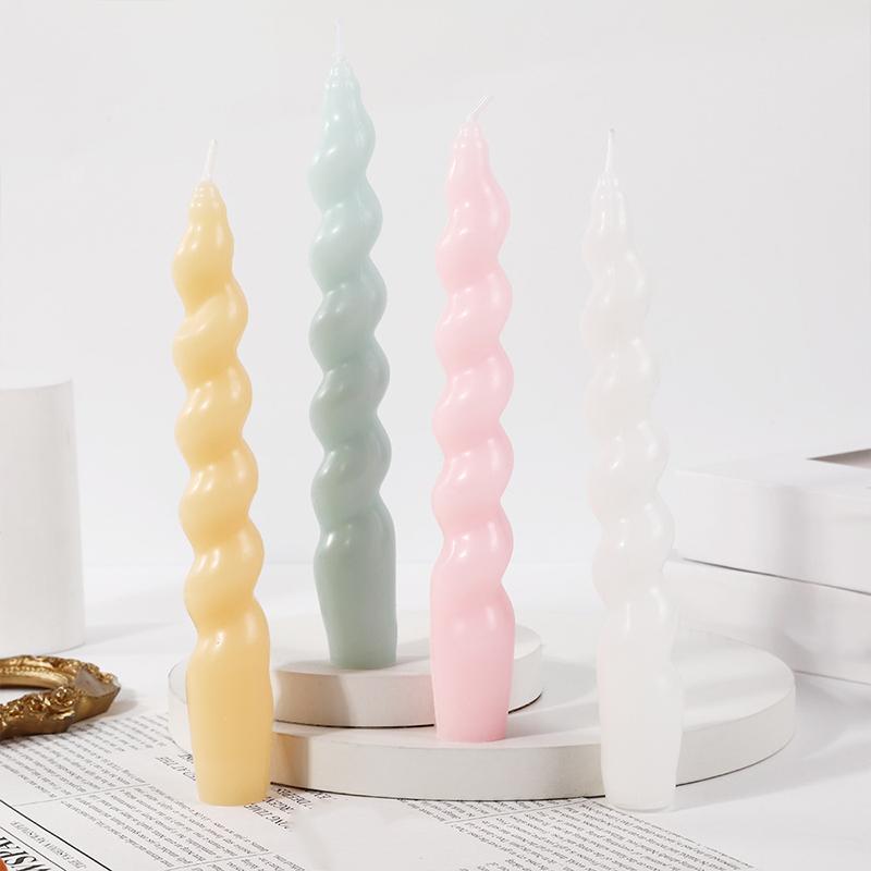 1PC Classic Colored Spiral Candles Party Decoration Candles Eco-Friendly Home Decor Candles Candle 2x18.5cm