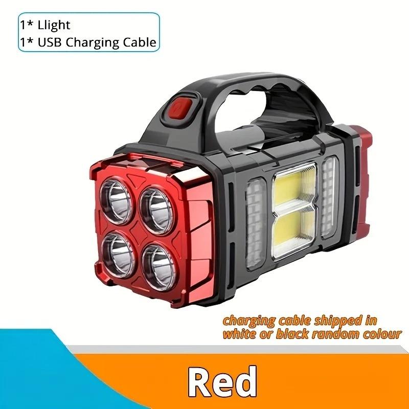 Neues Upgrade Wiederaufladbare Hochleistungs-Solar-LED-COB-Taschenlampe mit Powerbank Wasserdichte Multifunktions-Handleuchte für den Außenbereich