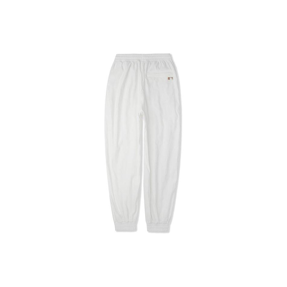 MLB Boston Red Sox Solid Color Casual Drawstring Mid-Waist Knit Joggers Unisex Bottoms Cream 3AWPM9141-WPM91