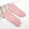Women Touch Screen Gloves Fashion Mittens Autumn Winter Warm Thin Cashmere Solid Cycling Drive Suede Fabric Elegant Windproof