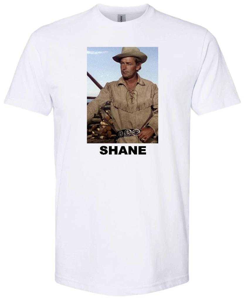 SHANE MOVIE ALAN LADD 1953 COWBOY WESTERN RETRO WHITE T-shirt