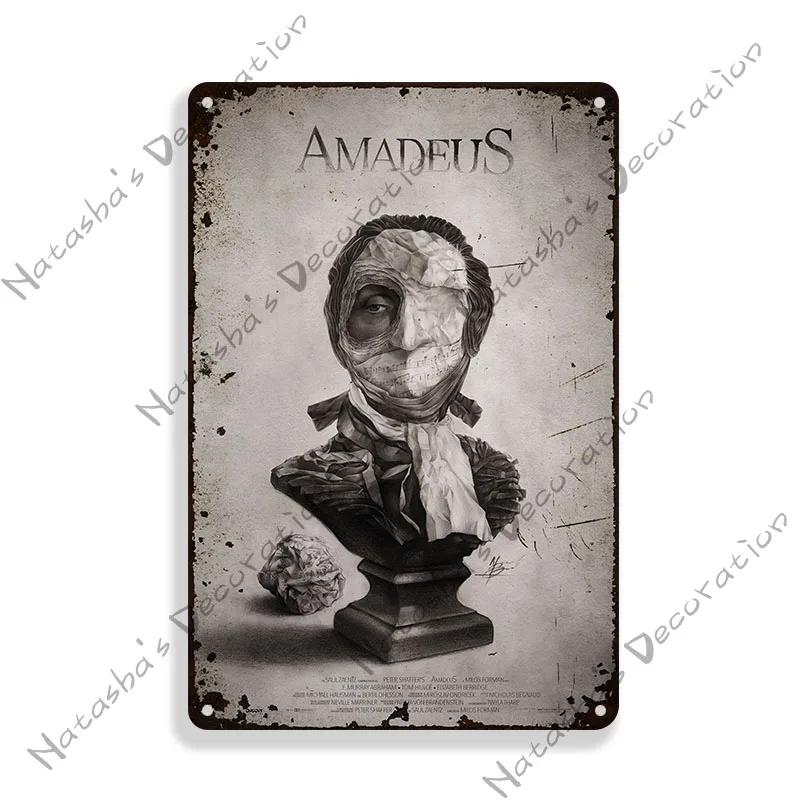 Movie Amadeus Vintage Poster Decorative Metal Sign Decorative Plate Bar Club Cafe Metal Plaque Cafe Wall Decor Industrial Decor