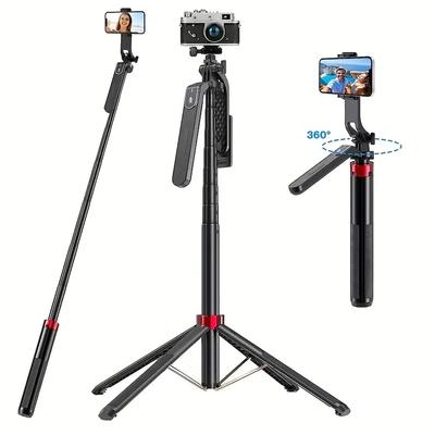 For Portable Camera Tripod with Wireless Remote Control and 360 ° Rotation for Video Recording, Video Recording, and Live Streaming