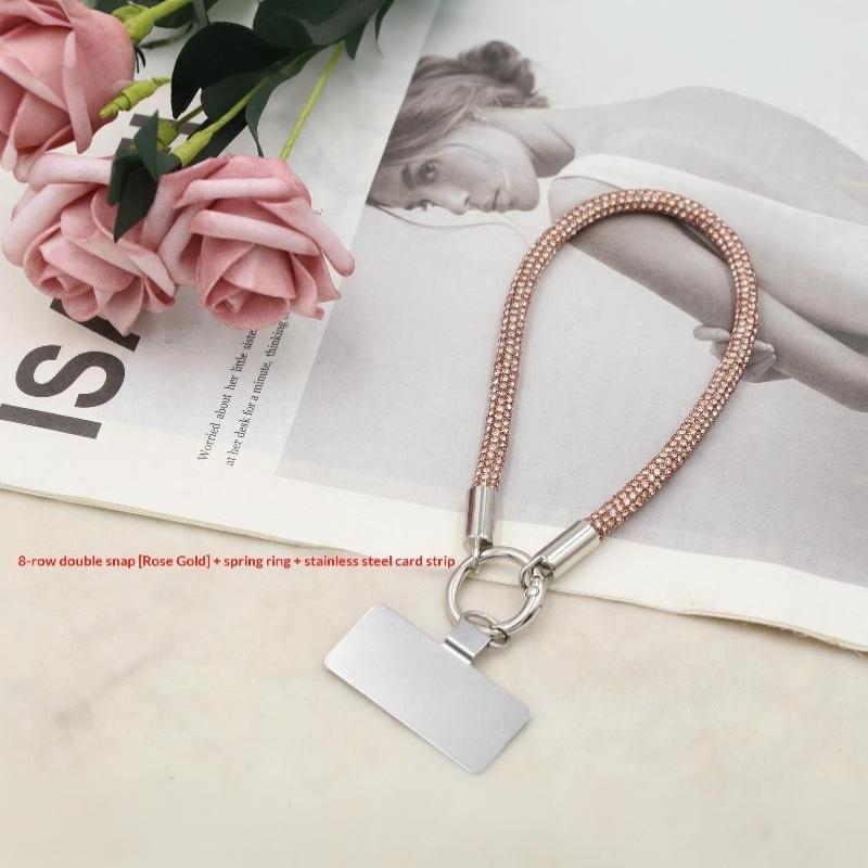 Luxury Glitter  Phone Lanyard Bright Bling Bling Phone Wrist Straps Anti-Lost Wrist Rope Phone Accessories
