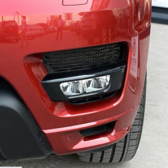 Black Front Fog Light Cover Lamp Frame Trim For LR Range Rover Sport 14-17