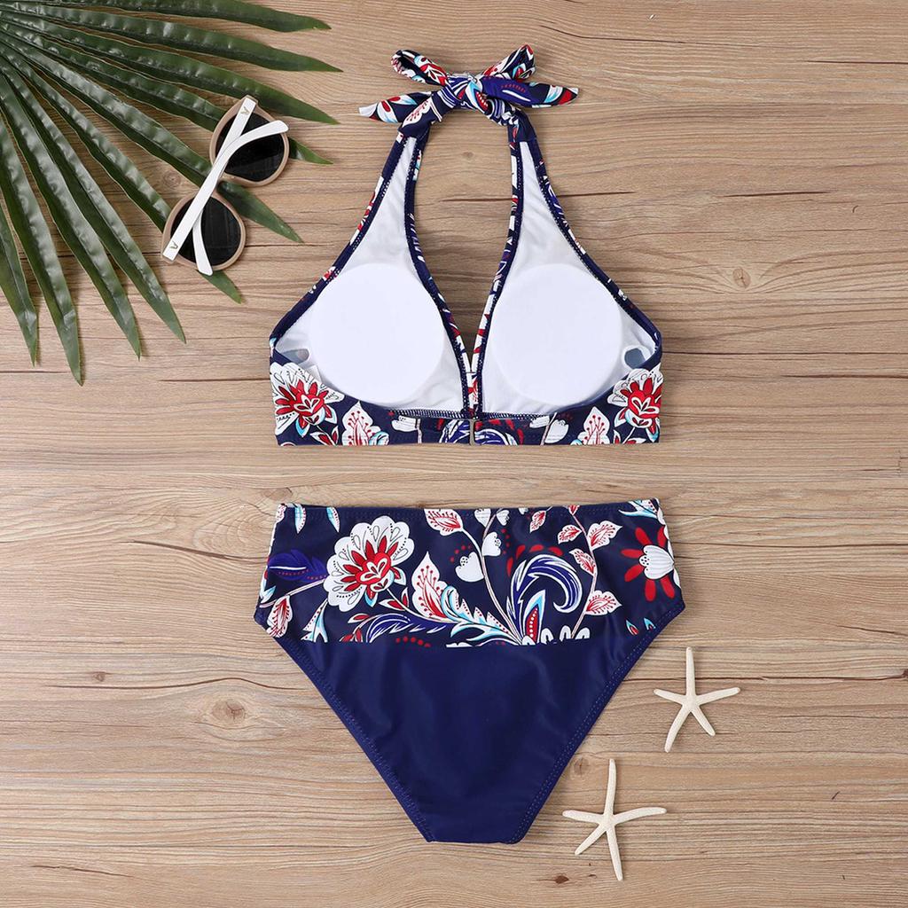 Plus Size Kvinner Mote Sexy Rundhals One Piece Bikini Set Slim The Sky Is Full of Stars Print Badedrakter