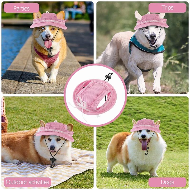 Haustierhut Atmungsaktiver Sonnenschutz Katzenhut Schleife Prinzessinnen-Stil Ohrloch Hundekappe Für Katzen Und Hunde