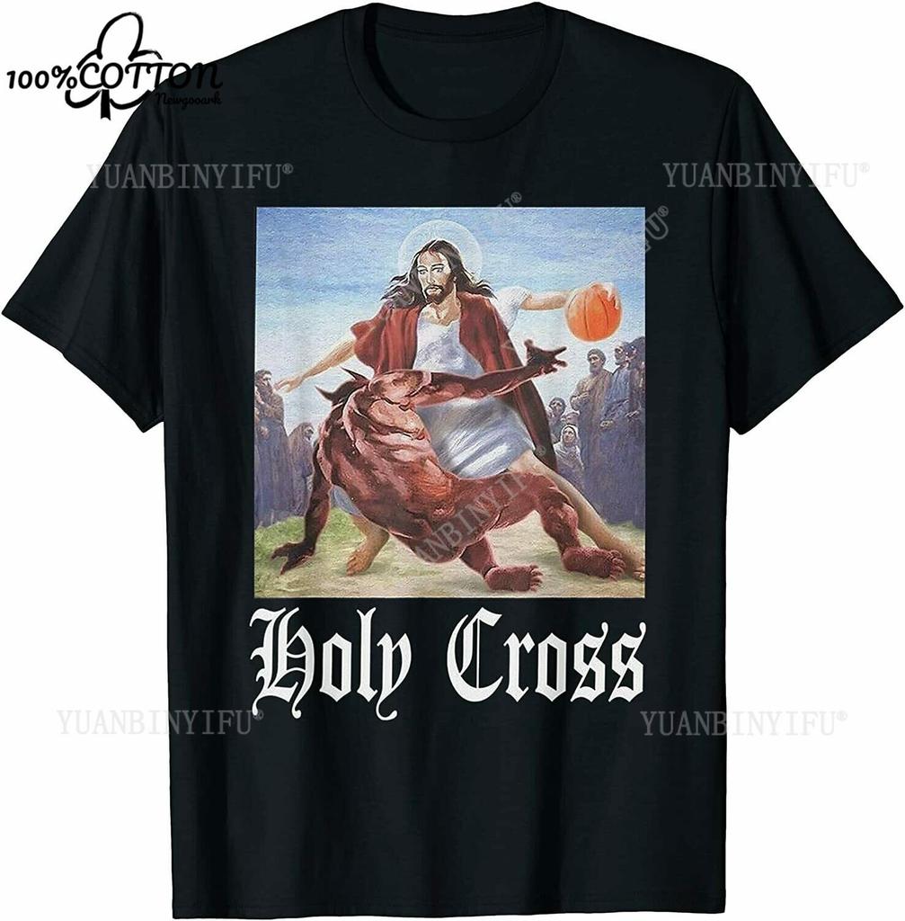 Jezus Cię wspiera Vintage top Harajuku Casual Unisex T-shirty Bawełna Streetwear Krótki rękaw Okrągły dekolt Moda uliczna