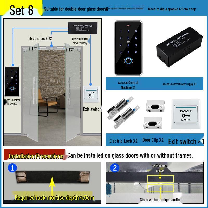 All-in-One Waterproof Fingerprint Access Control System with Password and Card Swipe